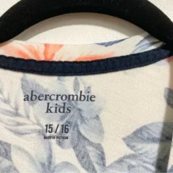 ABERCROMBIE and FITCH Kids Floral Hawaiian T Shirt Kids Unisex 15 16 - Picture 5 of 10